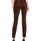 Calça jeans skinny feminina Incessentials com estampa de tigre, marrom, tamanho 12, da INC International Concepts