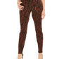 Calça jeans skinny feminina estampada e curvilínea da INC International Concepts, tamanho 2, marrom