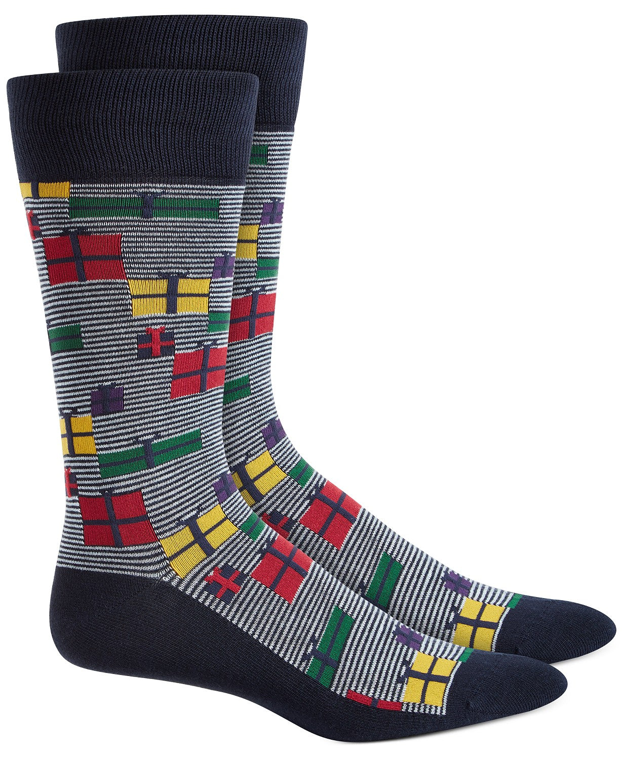 Caixas de presente masculinas Alfani, meias azuis médias, tamanho regular