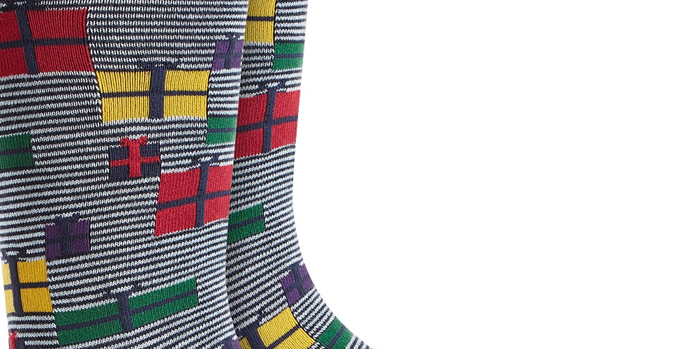 Caixas de presente masculinas Alfani, meias azuis médias, tamanho regular