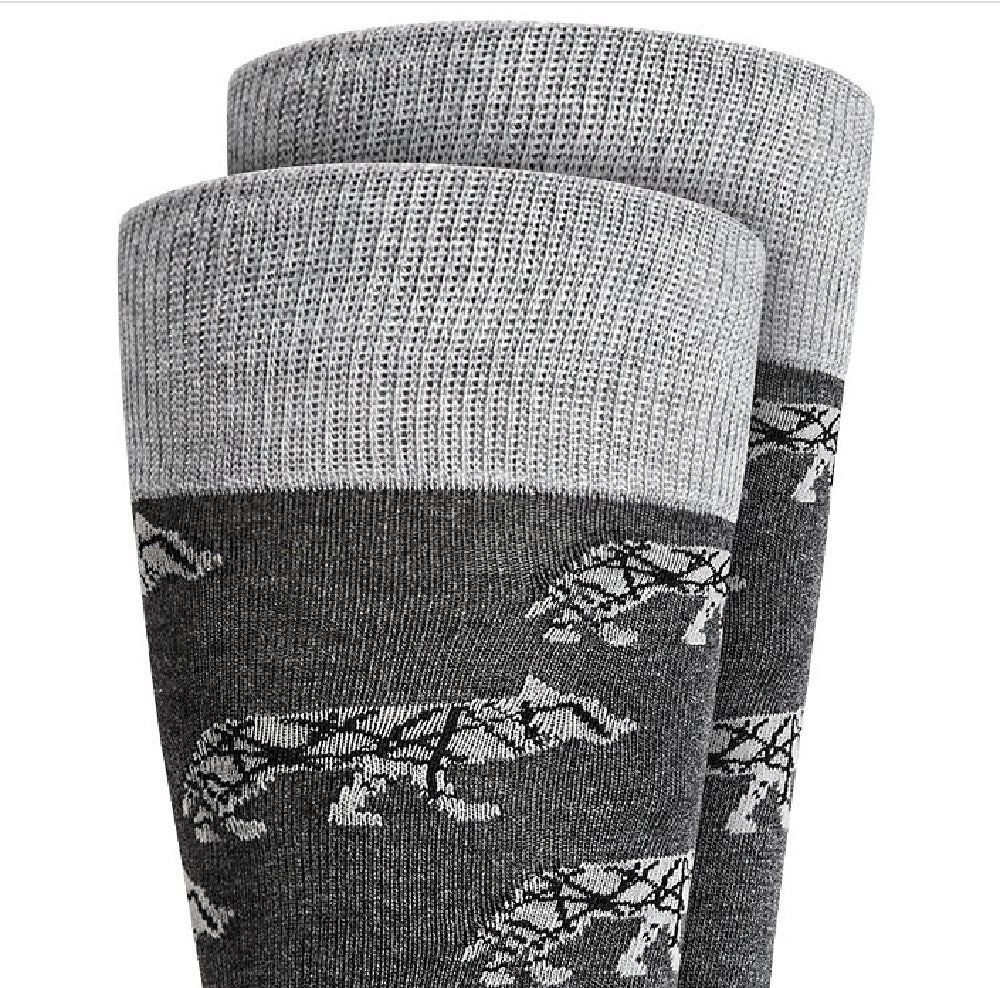 Meias Alfani Wolf Masculinas Cinza Tamanho 10-13