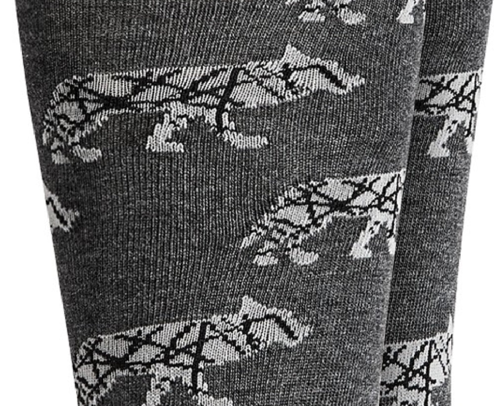 Meias Alfani Wolf Masculinas Cinza Tamanho 10-13