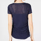 Blusa feminina com estampa de leopardo e estampa de leopardo da INC International Concepts, azul, tamanho médio