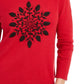 Karen Scott Suéter Feminino com Apliques de Floco de Neve Vermelho Tamanho P