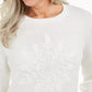 Karen Scott Suéter Feminino com Apliques de Flocos de Neve Branco Tamanho Grande