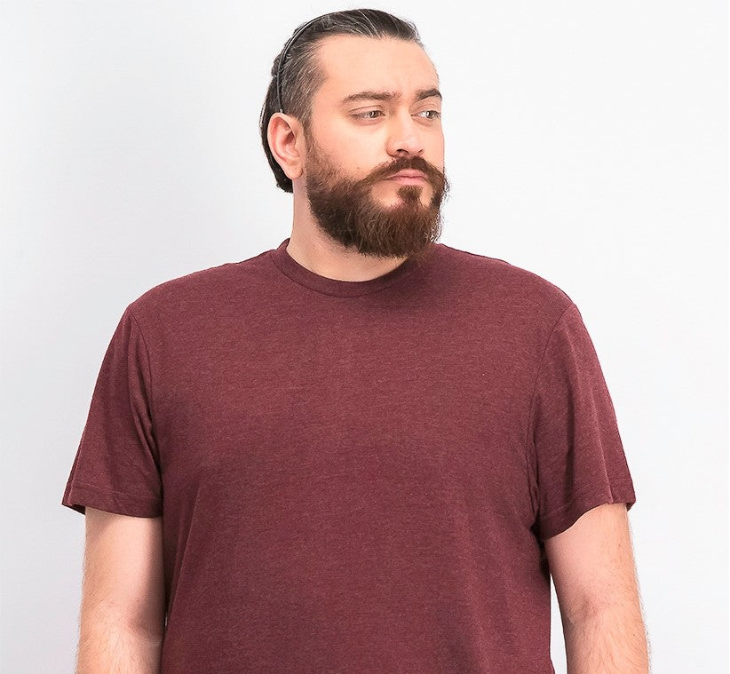 Camiseta masculina Alfani com gola redonda rosa, tamanho médio