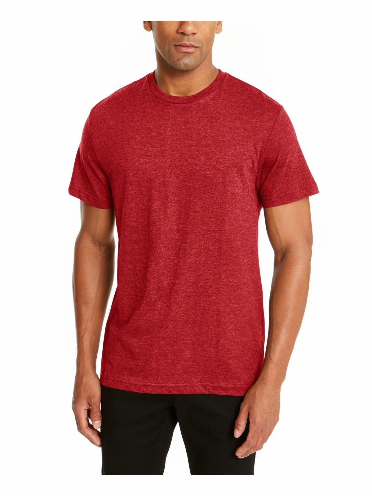 Camiseta masculina Alfani com gola redonda, vermelha, tamanho pequeno