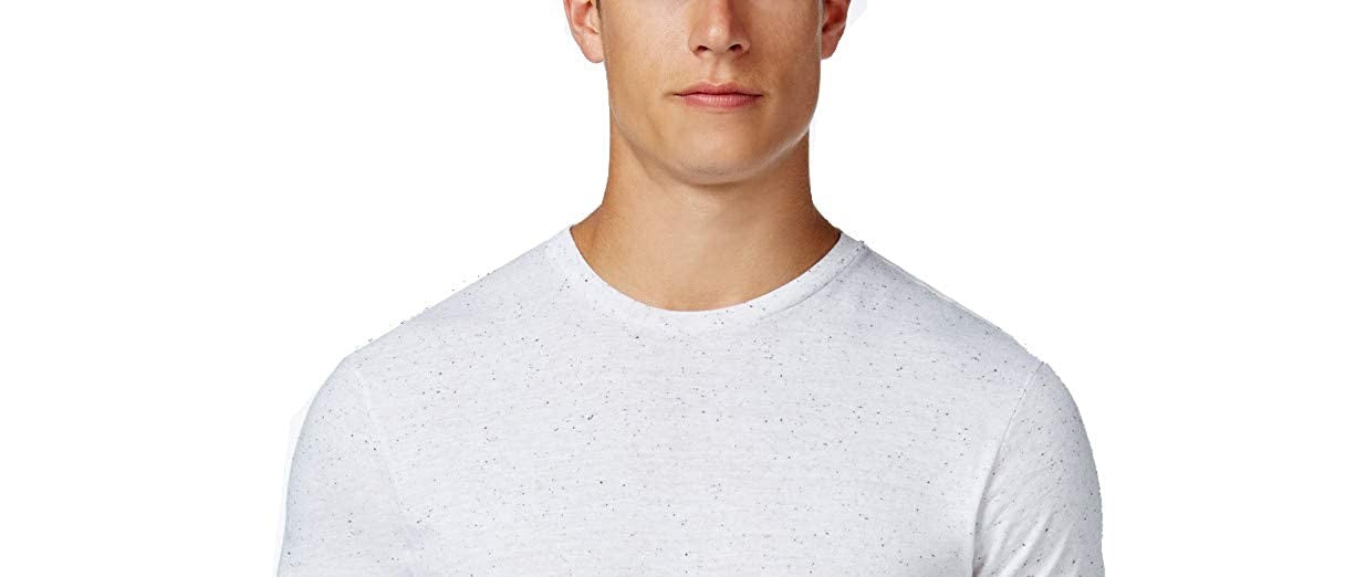 Camiseta masculina Alfani com gola redonda, branca, tamanho XX-G