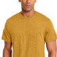 Camiseta masculina Alfani com gola redonda, amarela, tamanho médio
