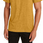 Camiseta masculina Alfani com gola redonda, amarela, tamanho médio