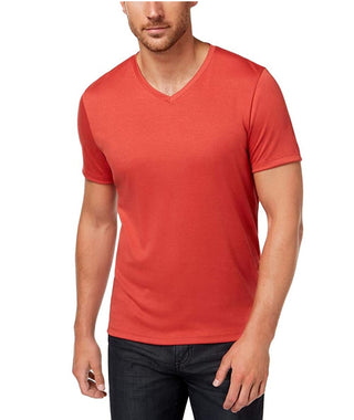 Camiseta Alfani Masculina Soft Touch Stretch com Gola V Vermelha Tamanho Grande