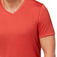 Camiseta Alfani Masculina Soft Touch Stretch com Gola V Vermelha Tamanho Grande