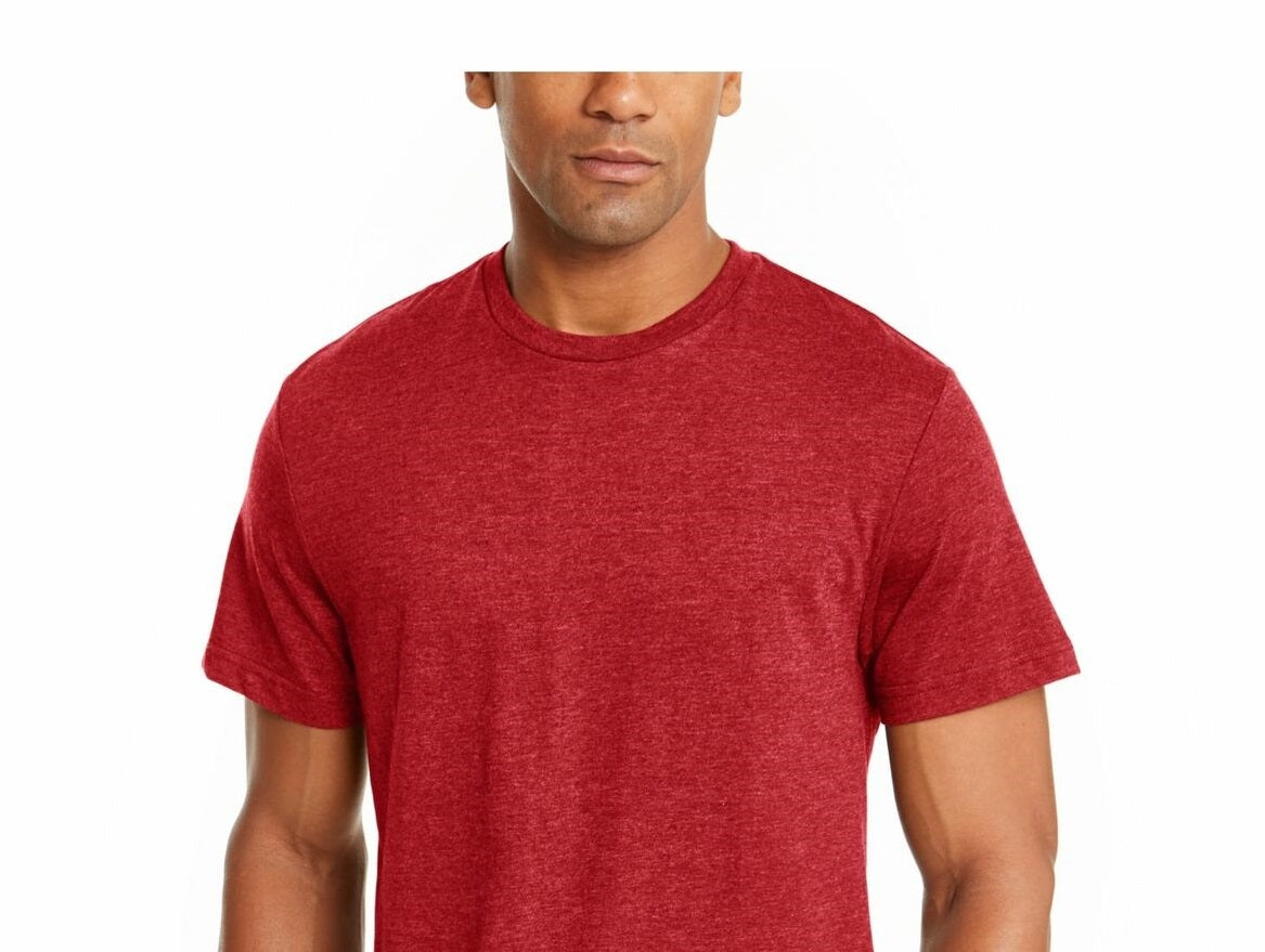 Camiseta masculina Alfani com decote em V vermelha, tamanho pequeno