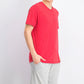Camiseta masculina Alfani com decote em V vermelha, tamanho XX-G