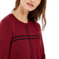 Suéter Alfani Feminino com Estampa de Grade Vermelho Tamanho P