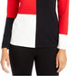 Blusa feminina Alfani com estampa de blocos de cores e ombros caídos, vermelha, tamanho extra grande
