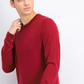 Suéter masculino Alfani Merino Blend Solid Crewneck Vinho Tamanho 2 Extra Grande