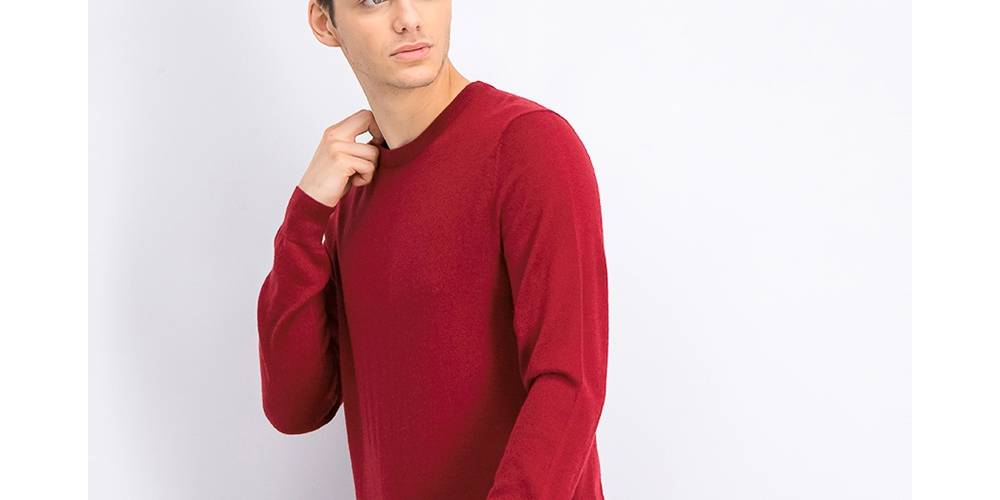 Suéter masculino Alfani Merino Blend Solid Crewneck Vinho Tamanho 2 Extra Grande
