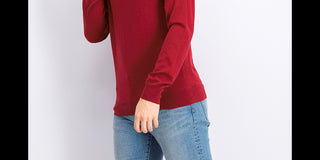 Suéter masculino Alfani Merino Blend Solid Crewneck Vinho Tamanho 2 Extra Grande