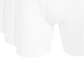 Cuecas boxer elásticas Alfani masculinas, pacote com 4, tamanho grande, brancas