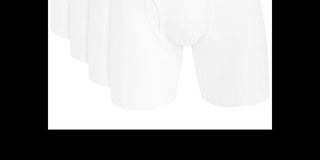 Cuecas boxer elásticas Alfani masculinas, pacote com 4, tamanho grande, brancas