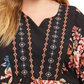 Blusa floral feminina Style &amp; Co preta tamanho 3X
