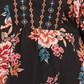 Blusa floral feminina Style &amp; Co preta tamanho 3X