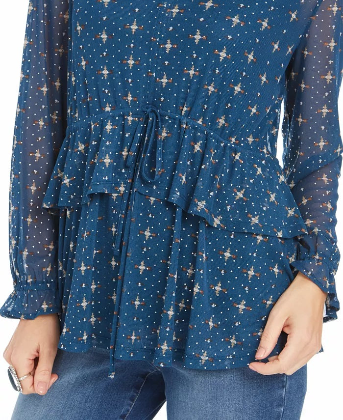 Top de malha estampado feminino Style &amp; Co, verde, tamanho pequeno
