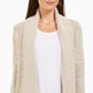 Cardigan feminino com gola xale mesclada Charter Club, tamanho grande, bege médio