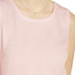 Suéter feminino sem mangas com gola redonda Charter Club, rosa, tamanho grande