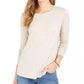 Top feminino com brilho salpicado estilo &amp; co, bege, tamanho grande