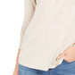 Top feminino com brilho salpicado estilo &amp; co, bege, tamanho grande