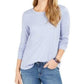 Top feminino com brilho salpicado Style &amp; Co, azul médio, tamanho médio