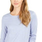 Top feminino com brilho salpicado Style &amp; Co, azul médio, tamanho médio