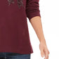Moletom Feminino Embelezado Whimsy da Style &amp; Co, Tamanho Médio, Roxo