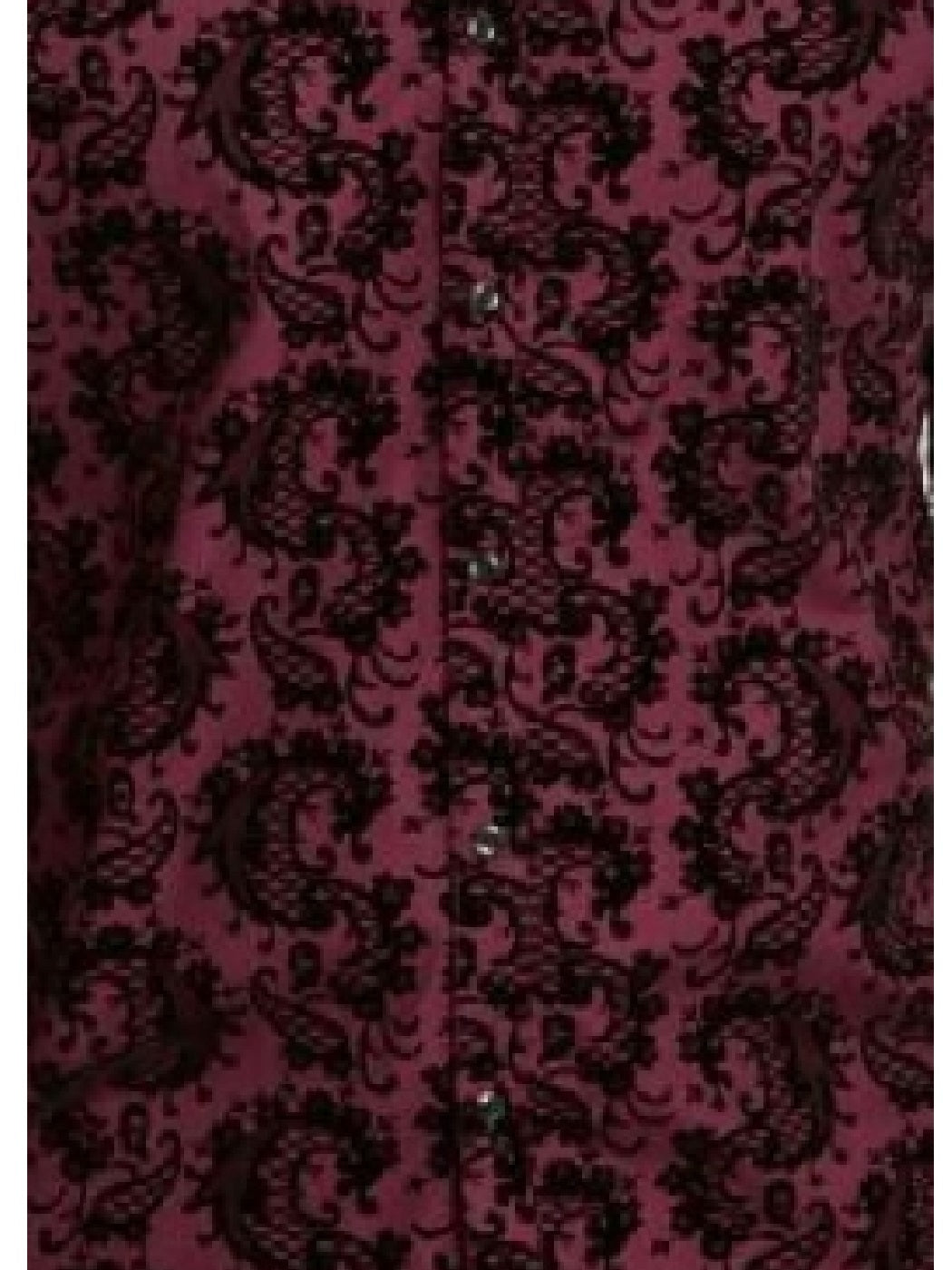 Camisa masculina com estampa paisley flocada INC International Concepts, tamanho médio, vinho