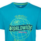 Camiseta gráfica masculina ID Ideology azul tamanho grande