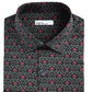 Camisa social masculina Bar III Slim-Fit Performance Stretch Rose Arch-Print, preta, tamanho 32-33