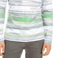 Camiseta listrada masculina Alfani cinza tamanho grande