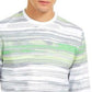 Camiseta listrada masculina Alfani cinza tamanho extra grande