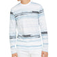 Camiseta listrada masculina Alfani, tamanho extra grande, branca