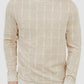 Moletom Alfani Masculino Jacquard Grid Baunilha Tamanho Grande