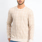 Moletom Alfani Masculino Jacquard Grid Azul Tamanho P