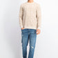 Moletom Alfani Masculino Jacquard Grid Azul Tamanho P