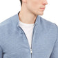 Cardigan texturizado com zíper frontal Alfani masculino, azul, tamanho médio