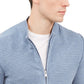Cardigan texturizado com zíper frontal Alfani masculino, azul, tamanho pequeno