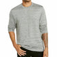 Camisa Alfani Masculina Crinkle Stretch Manga Longa Prata Tamanho Grande