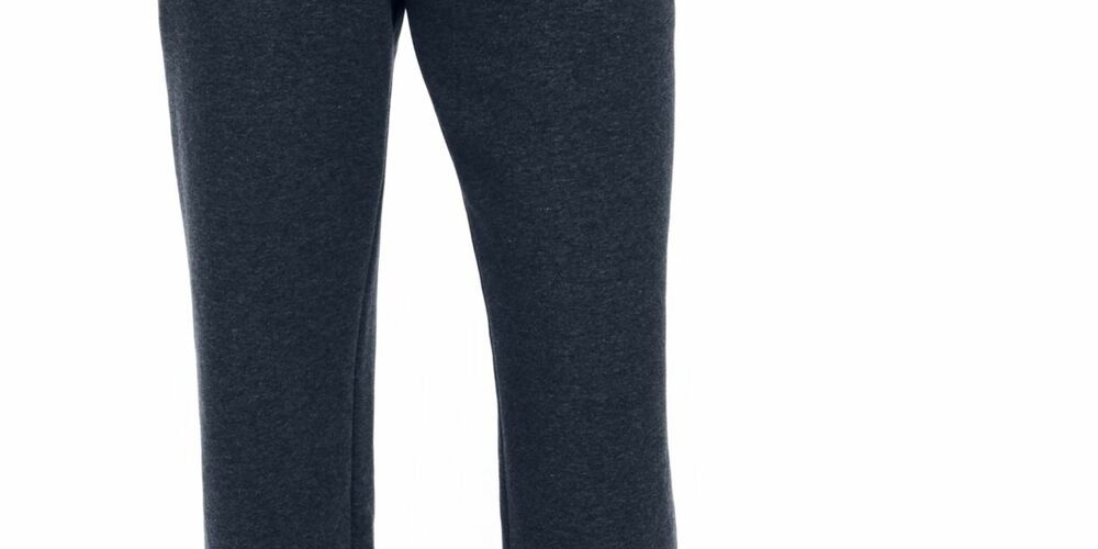 Calça de moletom masculina ID Ideology com bainha aberta, azul escuro, tamanho grande