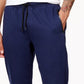 Calça de moletom masculina ID Ideology com bainha aberta e capuz azul escuro, tamanho XX-G