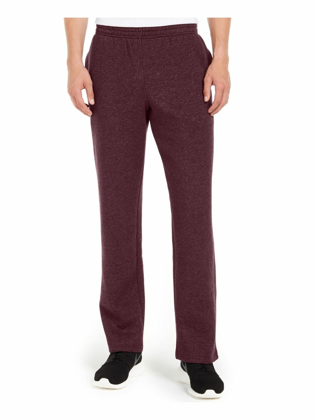 Calça de moletom masculina Ideology com bainha aberta em lã, tamanho médio